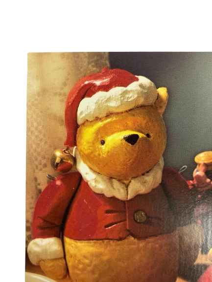 Vintage Disney Winnie the Pooh Christmas Postcard A.A. Milne 6" Collectible
