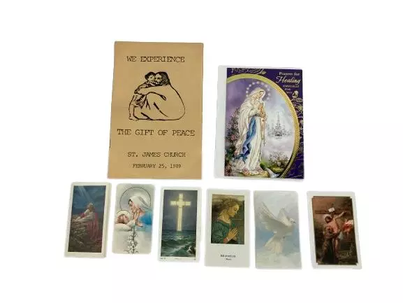 Vintage Religious Cards Lot - Memorials, Prayer Cards & Pamphlets Collection