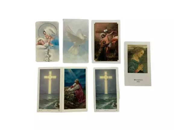 Vintage Religious Cards Lot - Memorials, Prayer Cards & Pamphlets Collection