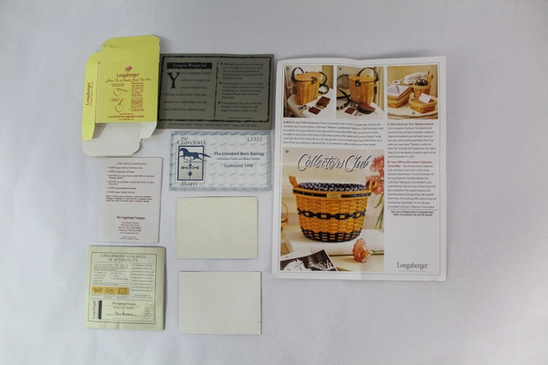 Lot of 8 Longaberger Paper Collectibles & Basket Care Instructions