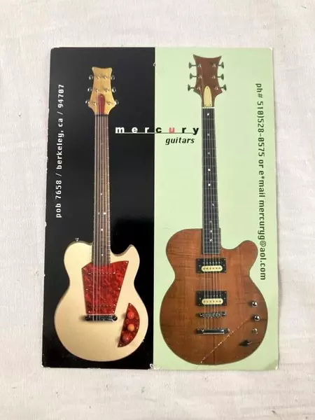 Lot of 3 Vintage Mercury Guitars Postcards - Unused Collectors' Item