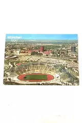 Vintage Munich Olympic Stadium Postcard 6"x4" Good Condition Collectible