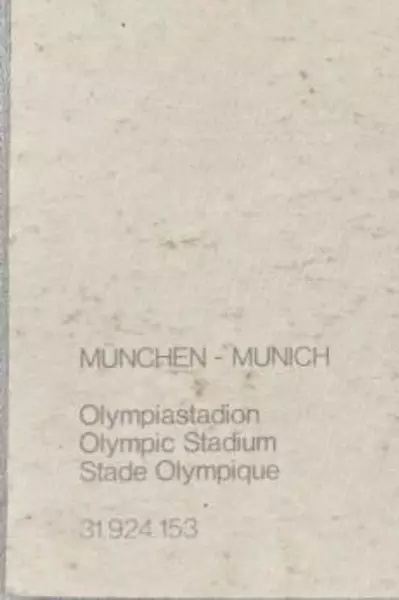 Vintage Munich Olympic Stadium Postcard 6"x4" Good Condition Collectible