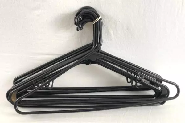 Lot of 17 Plastic Hangers for Shirts & Pants Black Blue White Pre-Owned