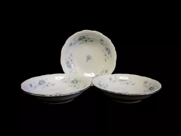 Lot of 3 Johann Haviland  Fruit Bowls Blue Garland 5.25 inch Bavaria
