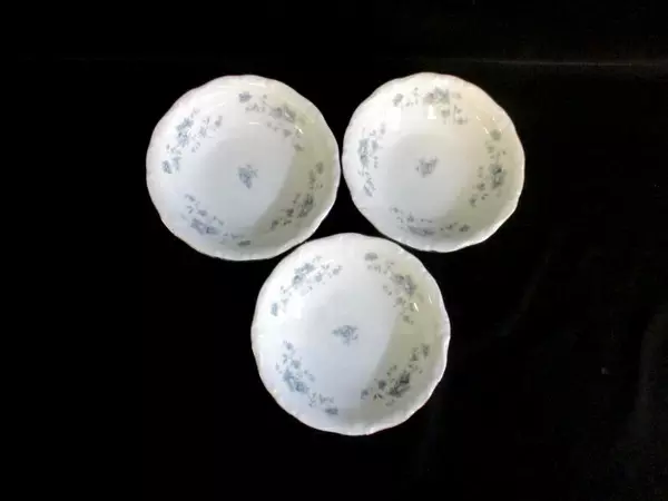 Lot of 3 Johann Haviland  Fruit Bowls Blue Garland 5.25 inch Bavaria