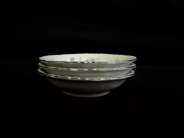 Lot of 3 Johann Haviland  Fruit Bowls Blue Garland 5.25 inch Bavaria