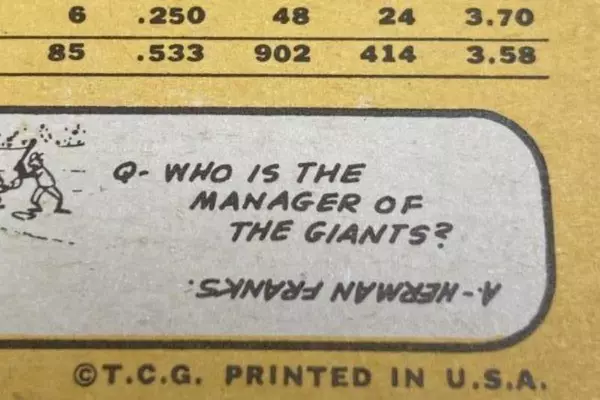 Vintage Topps 1968 Baseball Card #545 Lindy McDaniel Mis-Cut Giants