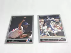 Lot of 2 Vintage 1992 Leaf Baseball Cards: Freeman & Hill RHPs