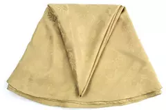 Gold Floral Sateen Oval Tablecloth Cover Textured Home Dining Room Decor 57x56in