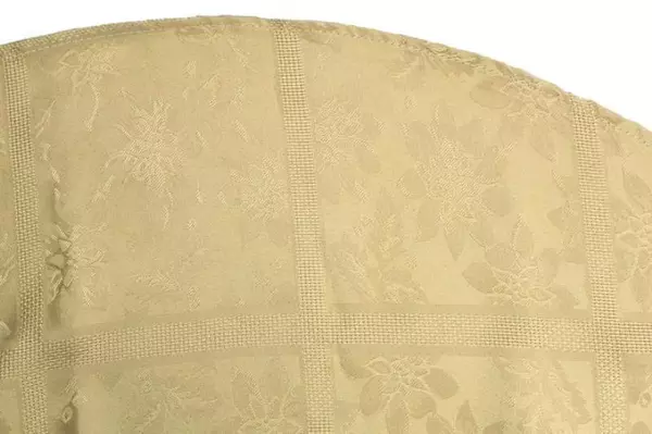 Gold Floral Sateen Oval Tablecloth Cover Textured Home Dining Room Decor 57x56in