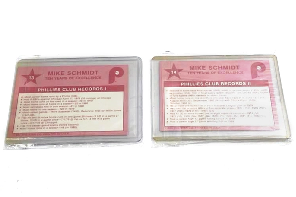 Lot of 2 Vintage 1983 Mike Schmidt Phillies Baseball Cards Collectibles