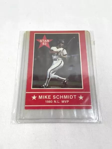 Lot of 3 Vintage Mike Schmidt 1980s Baseball Cards N.L. MVP Series