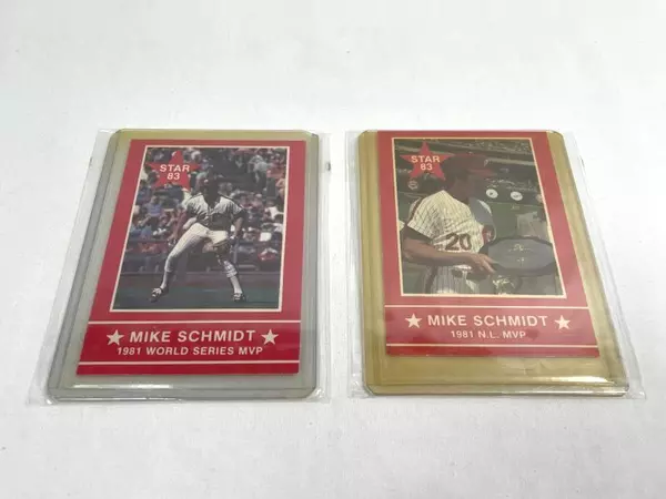 Lot of 3 Vintage Mike Schmidt 1980s Baseball Cards N.L. MVP Series