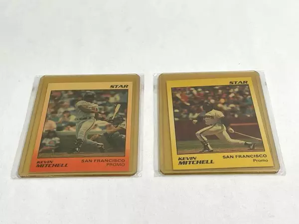 Lot of 2 Vintage 1980s Kevin Mitchell Star Baseball Cards - San Francisco