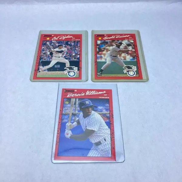 Lot of 6 Vintage 1990 Donruss Baseball Cards - Brett, Ryan, Baines & More