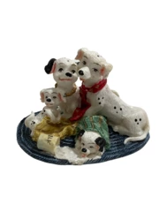 Dalmatian Family Figurine - Spilled Milk Dogs Collectible Sculpture 3.25"