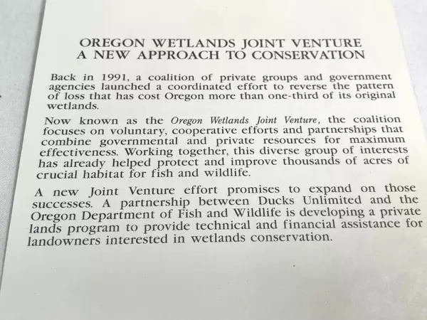 1996 Oregon Waterfowl Stamp Mint Never Hinged - Great for Collectors!