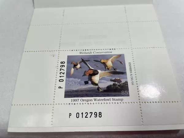1997 Oregon Waterfowl Stamp Mint Never Hinged US Duck Stamp Collectible