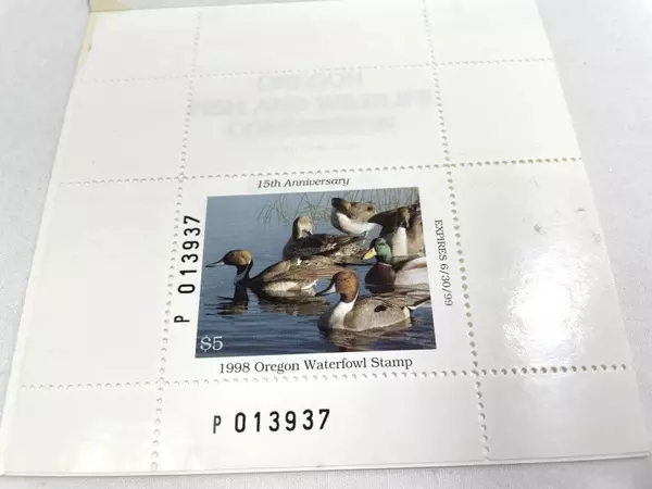 1998 Oregon Waterfowl Stamp Mint NH - Rare Collectible Duck Stamp