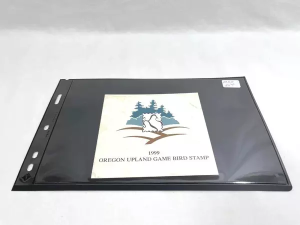 1999 Oregon Upland Game Bird Stamp Mint Never Hinged with Cover Stains
