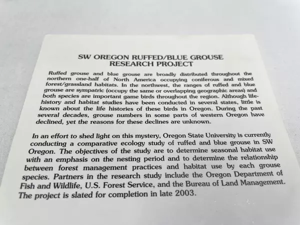 1999 Oregon Upland Game Bird Stamp Mint Never Hinged with Cover Stains