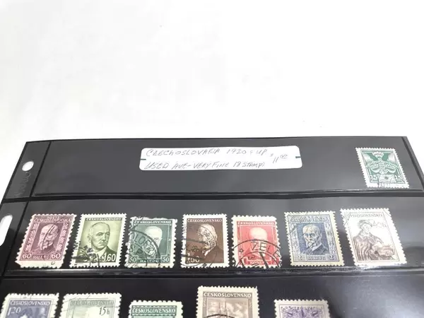 Lot of 18 Vintage Czechoslovakia Stamps 1920+ Used Average to Very Fine