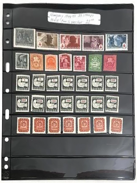 Lot of 33 Vintage Hungarian Stamps MNH Fine to Very Fine 1940 Collection