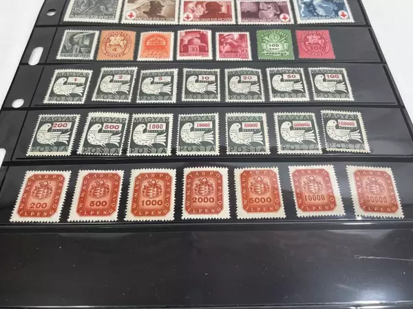 Lot of 33 Vintage Hungarian Stamps MNH Fine to Very Fine 1940 Collection