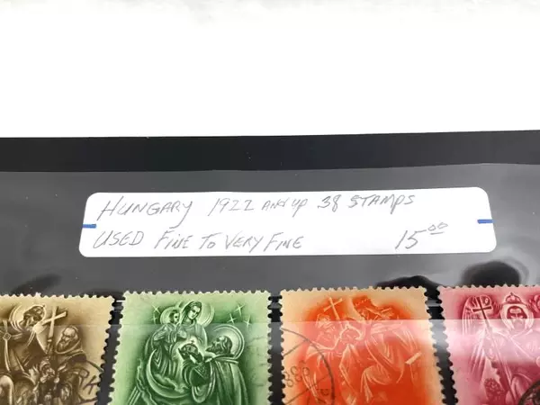Lot of 38 Vintage Hungarian Stamps 1922+ Used Fine to Very Fine Collection