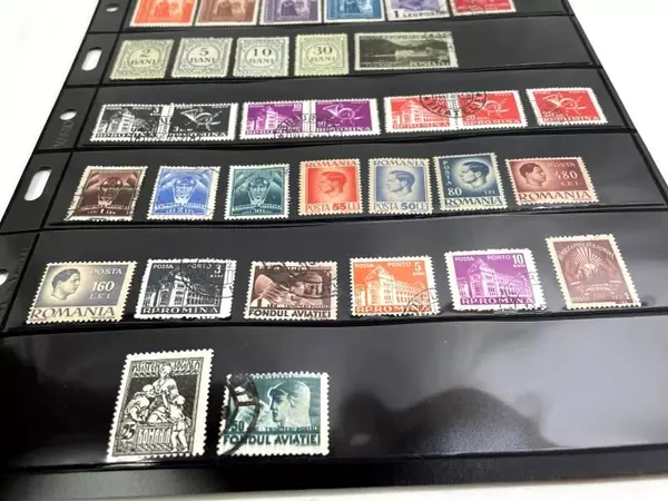 Lot of 34 Vintage Romania Stamps Mint & Used, Average to Very Fine 1911