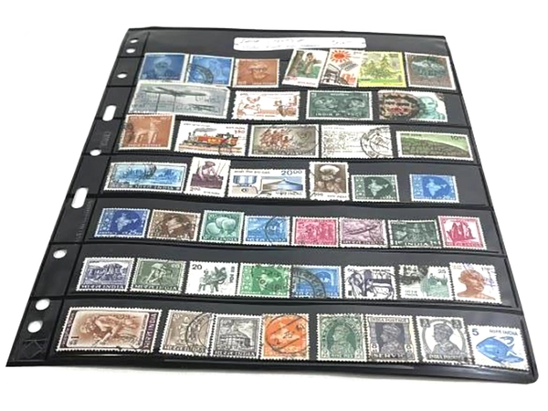 Lot of 46 Vintage Indian Stamps 1930s Used - Fine Condition Collection