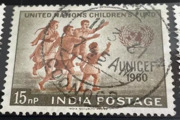 Lot of 46 Vintage Indian Stamps 1930s Used - Fine Condition Collection