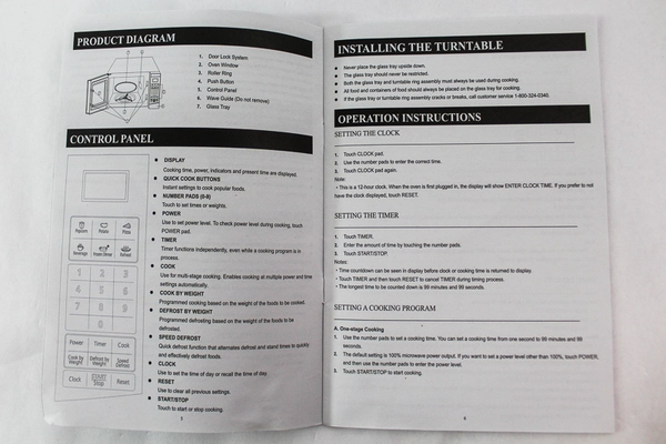 Oster User's Manual for 0.7 Cu. Ft. Microwave Model OGYU701 - Pre-Owned