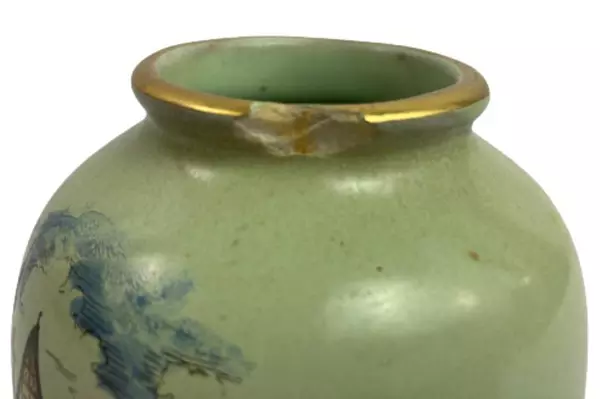 Vintage Rothenburg Ceramic Bud Vase Planter 4.5" Tall - Chip on Lip