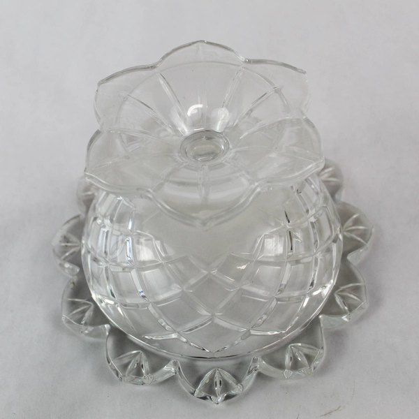 Vintage Teleflora Cut Lead Crystal Bowl Pedestal Candy Dish Bowl Compote Clear