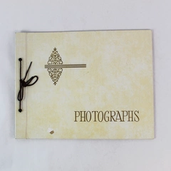 Cream Scrapbook Photo Album with Tie Closure & Black Paper
