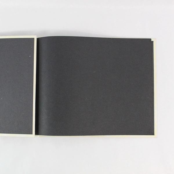 Cream Scrapbook Photo Album with Tie Closure & Black Paper
