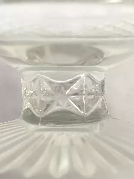 Vintage Hazel Atlas Cut Crystal Sherbet Bowl Clear 3.5" Peanut Butter Style