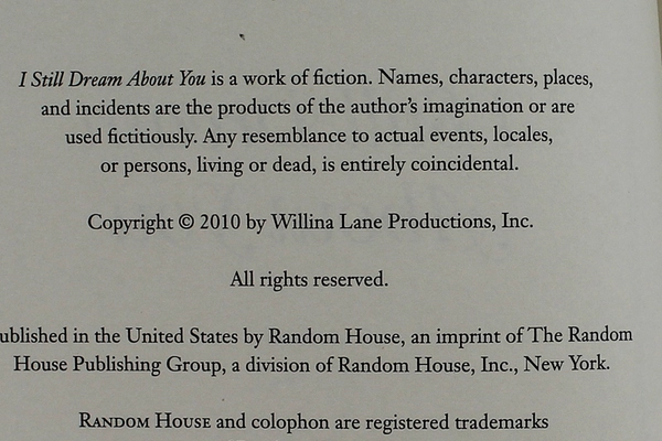 Fannie Flagg I Still Dream About You Hardcover Book 2010 Pre-Owned