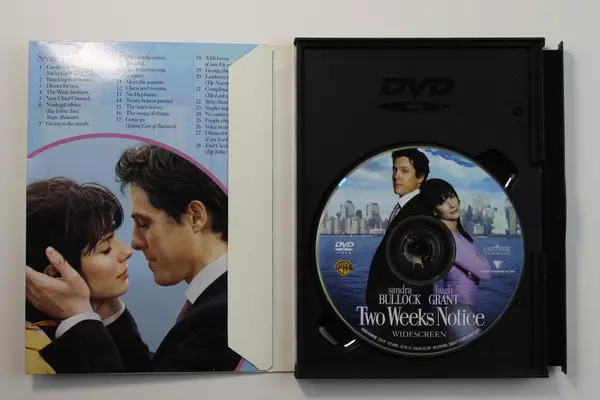 Two Weeks Notice Widescreen DVD 2002 Warner Bros Sandra Bullock Hugh Grant