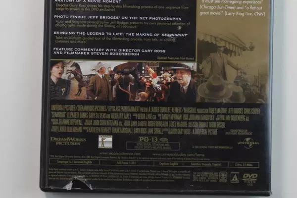 Seabiscuit DVD 2003 Tobey Maguire Jeff Bridges Pre-Owned As Is