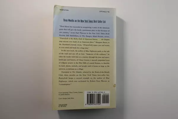PrairyErth by William Least Heat-Moon 1991 Paperback Novel Pre-Owned