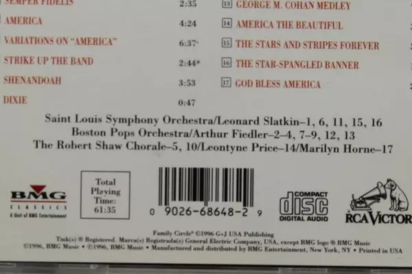 Great American Favorites Family Circle 1996 Music CD Pre-Owned As Is