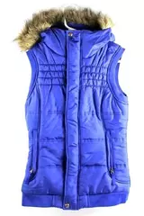 Burton Dry Ride Women's XS Hooded Vest Jacket Blue - Good Pre-Owned Condition