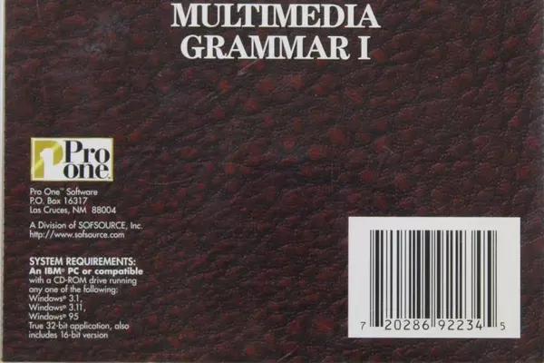 Essential Business Communications Multimedia Grammar I CD-ROM for Win 95