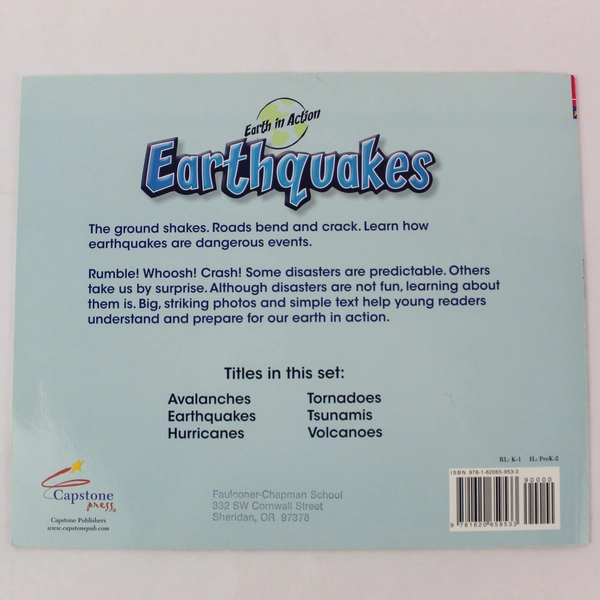 Earthquakes by Mari Schuh | Pebble Plus Capstone Press Book 2010