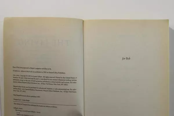 Annie Dillard The Living Novel Paperback Book 1993 HarperCollins