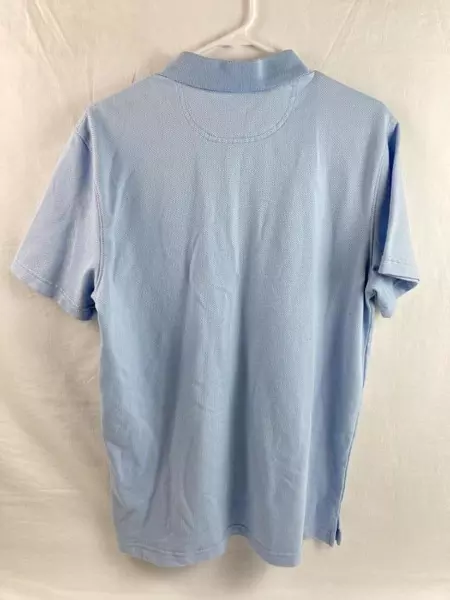 Vintage Geoffrey Beene Men's Large Blue Polo Shirt Short Sleeve Classic Style