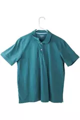 Lands' End Men's Polo Shirt Size M Turquoise Traditional Fit Good Condition